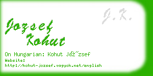 jozsef kohut business card